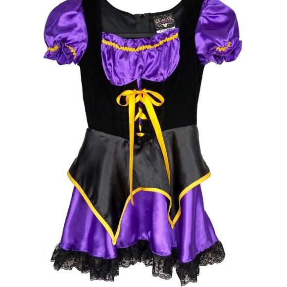 MIDNIGHT WITCH 🧙‍♀️ BEAUTIFUL DRESS CHILD COSTUME SIZE MEDIUM 🌟EUC🌟 - Picture 7 of 8